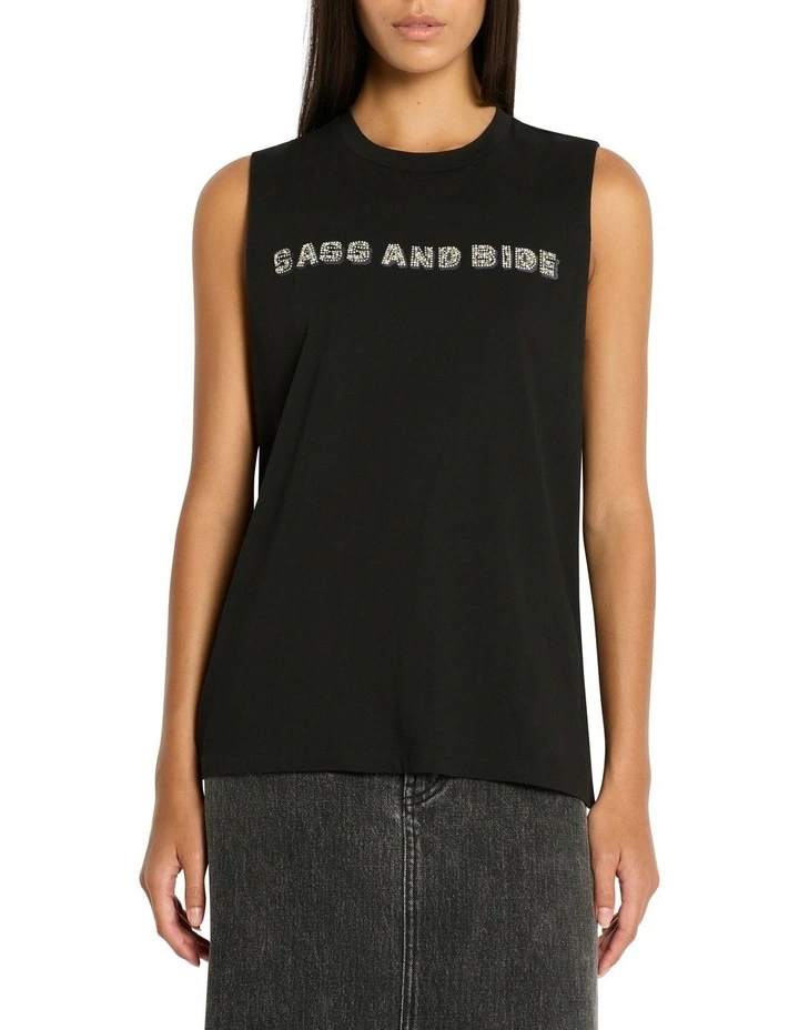 Shining Soul Logo Tank in Black