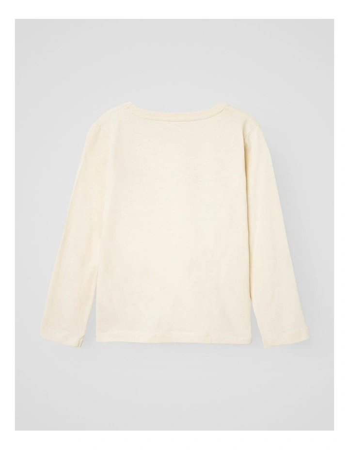 Ricko Cotton Long Sleeve Top in Whitecap Grey