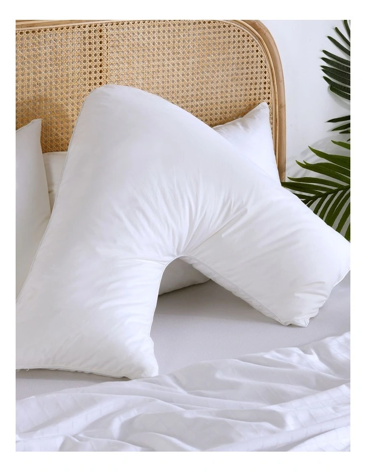 Down Alternative Microfibre V Shape Pillow 78x78cm in White