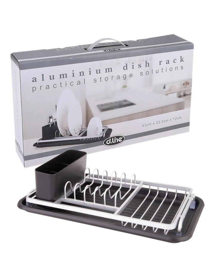 Aluminium Compact Dish Rack W/ Draining Board
