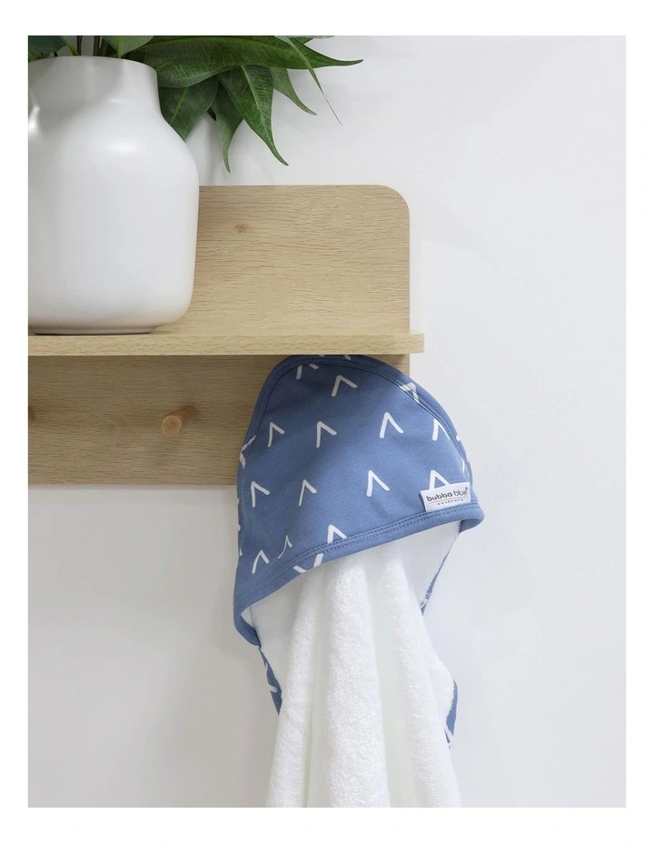 Nordic Hooded Towel in Denim Blue