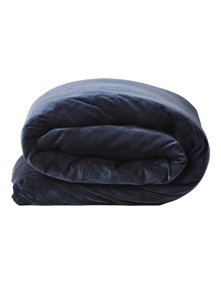 Luxury Velvet Quilt Cover in Slate