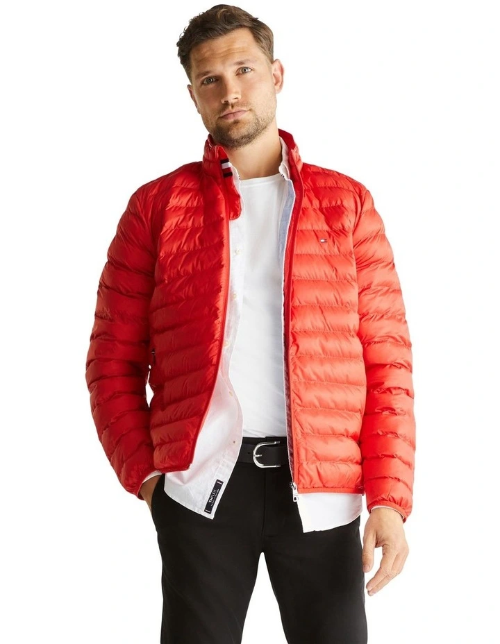 Packable Recycled Jacket in Red