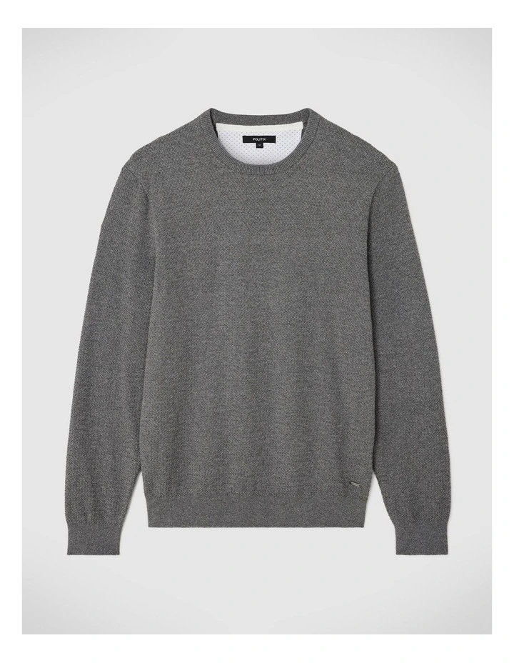 Classic Crew Neck Jumper in Charcoal