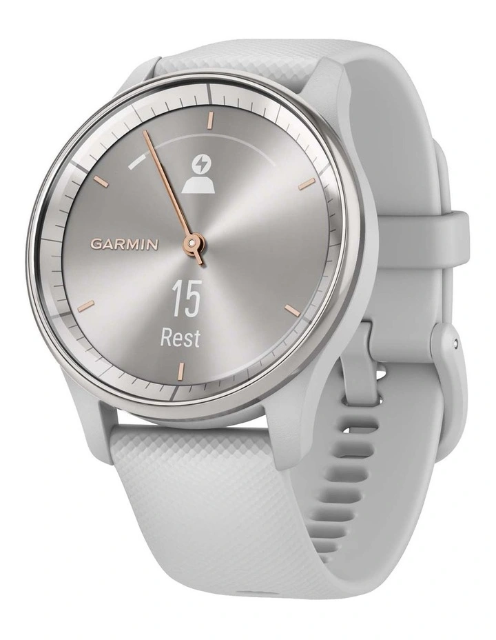 Vivomove Trend Hybrid Smartwatch in Mist Grey with Silicone Band