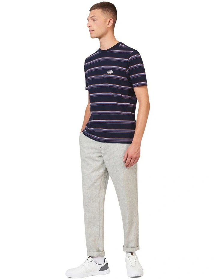 Stripe Tee in Navy