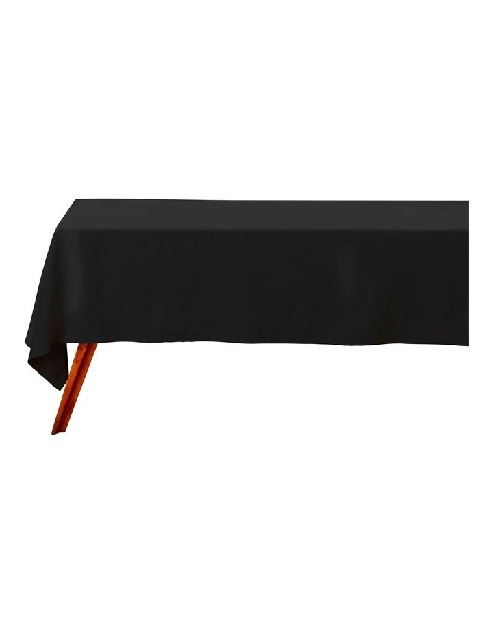 Cotton Classics Rectangle Tablecloth 300x150cm in Black