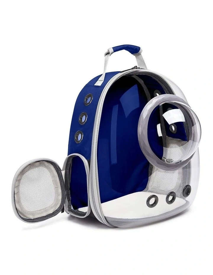 Waterproof Pet Space Capsule Backpack Model 2 in Blue