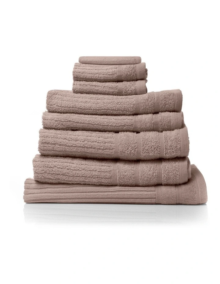 Royal Comfort Eden 8 Piece Towel Pack in Champagne Rose