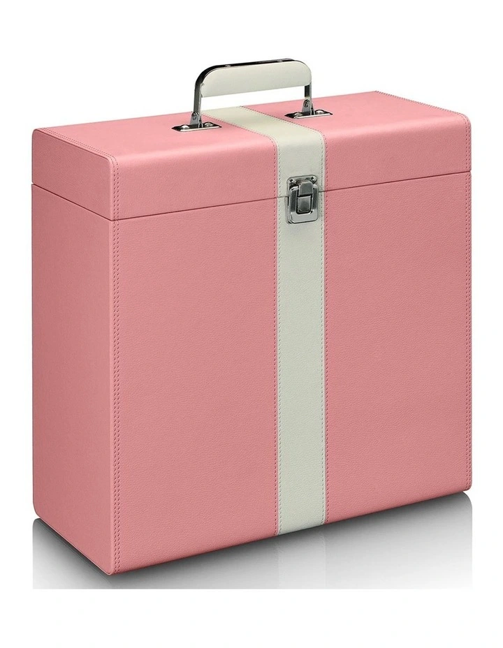 Vintage Record Long Play Case in Pink
