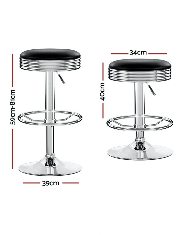 Kitchen Swivel Bar Stools in Black
