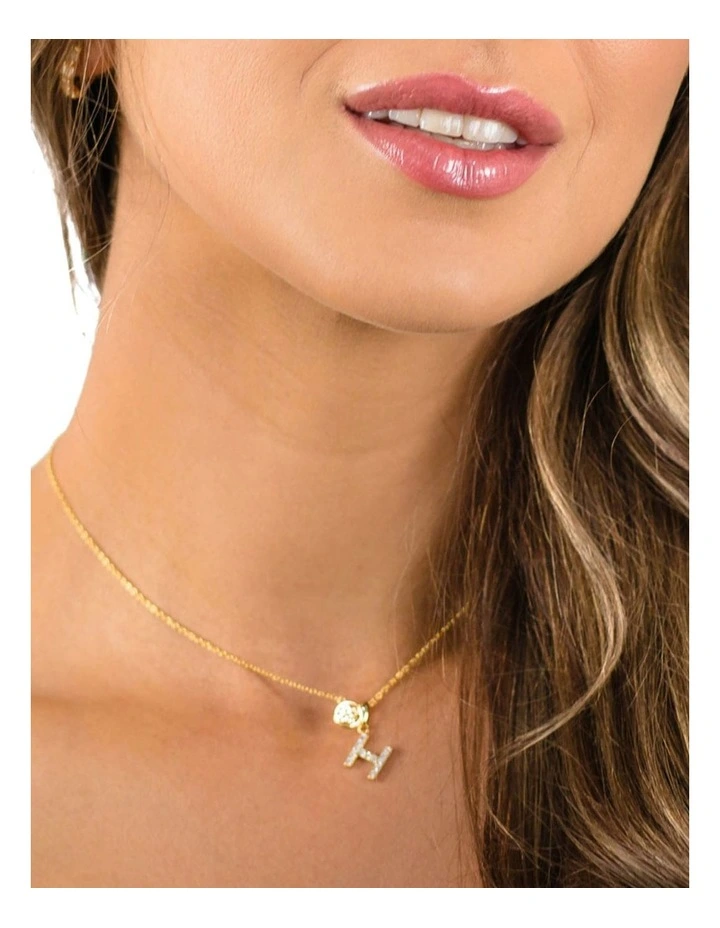 Georgini Luxury Letters 'H' Initial Pendant in Gold