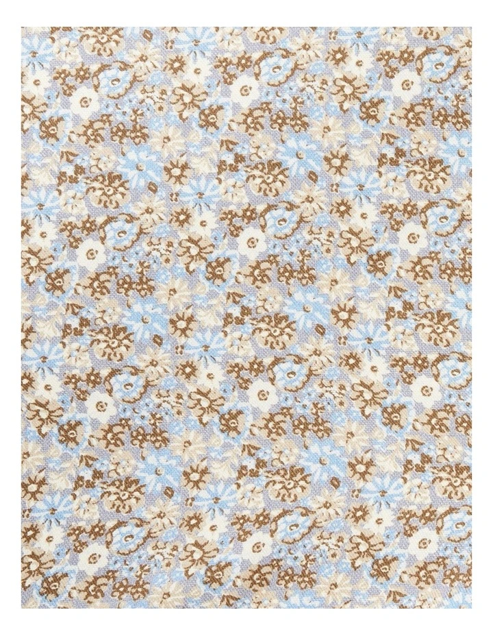 Pocket Square Floral Handkerchiefs in Blue/Tan