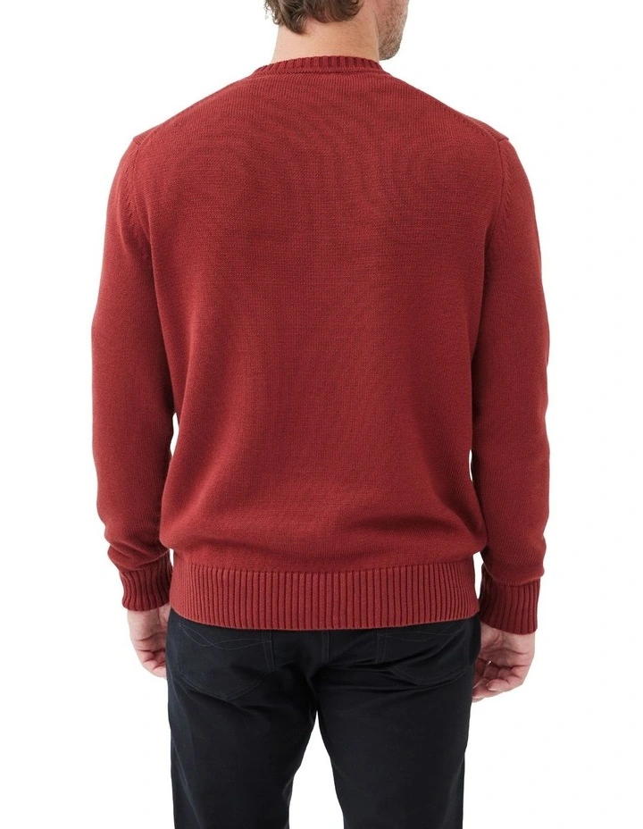Gunn Crew Knit in Rust