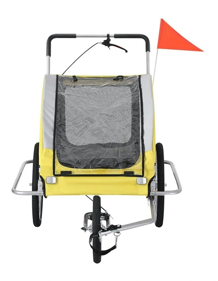Pet Bike Trailer Dog Stroller Pram Bicycle Large Travel Cycling Foldable in Grey