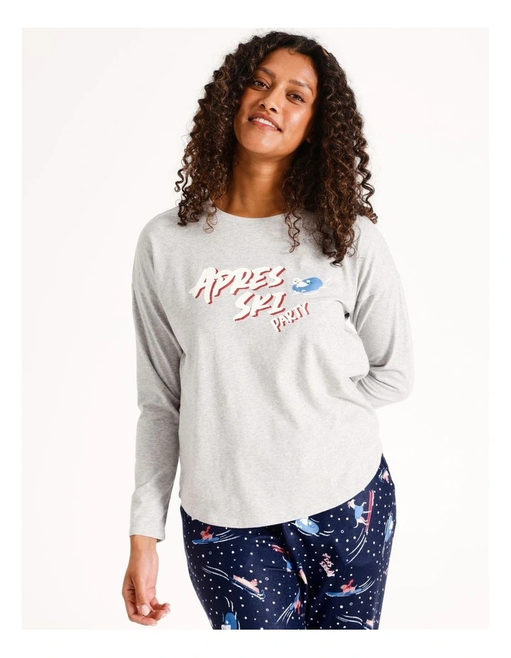 Long Sleeve Top in Grey Apres Ski