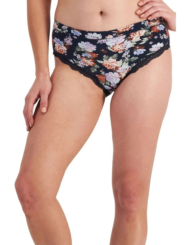 Barely There Lace Full Brief in Vintage Botanical