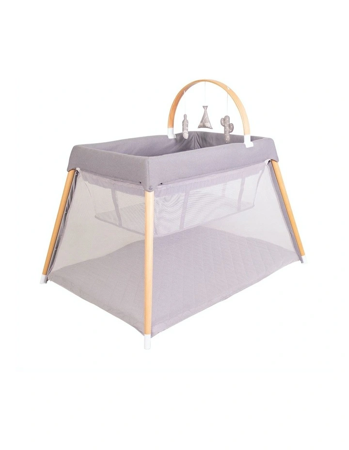 Zuri Timber Travel Cot Natural