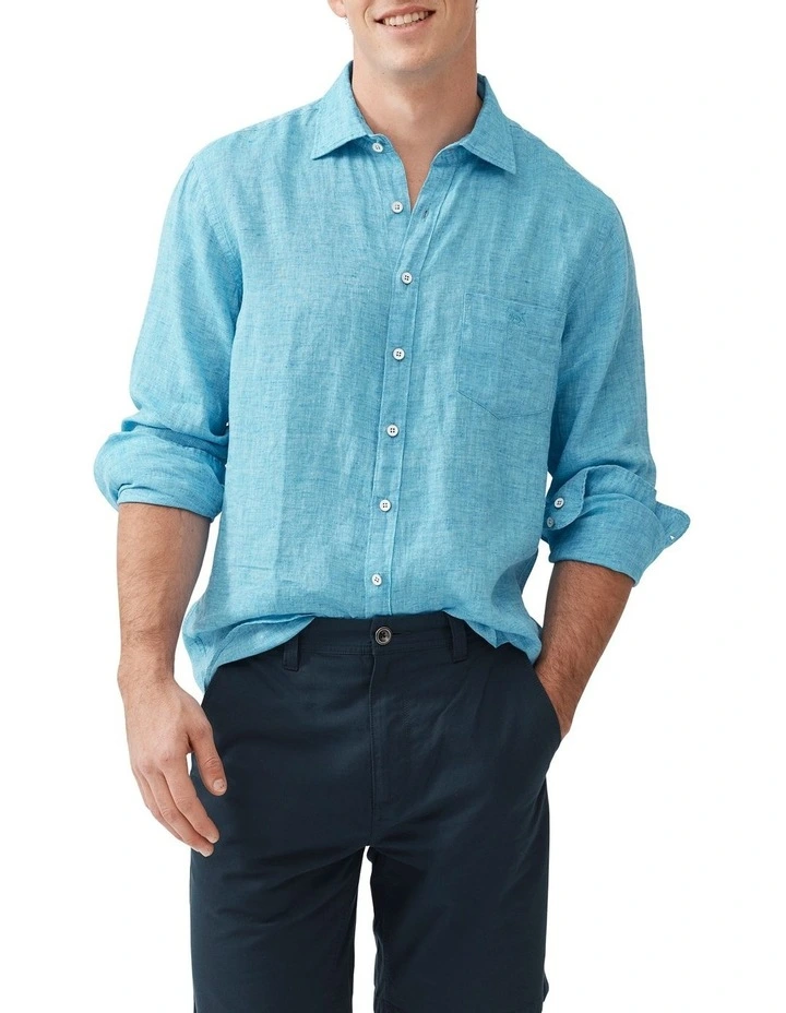 Cable Bay Shirt in Cobalt