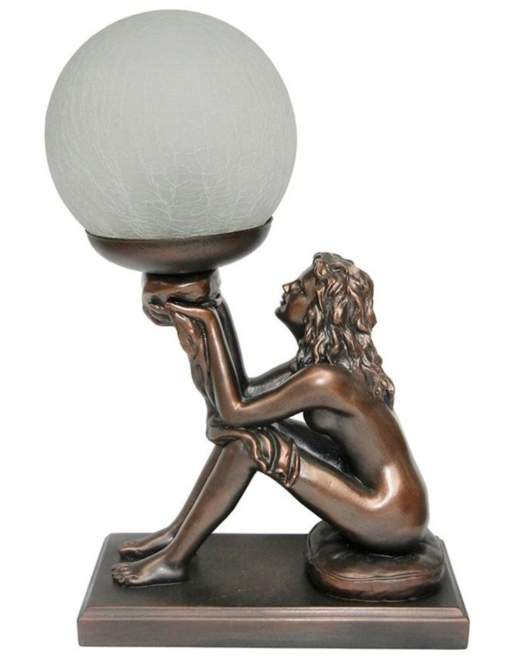 Sitting Art Deco Lamp Gold