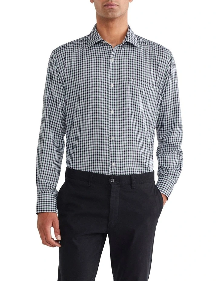 Classic Multi Tone Check Shirt in Green