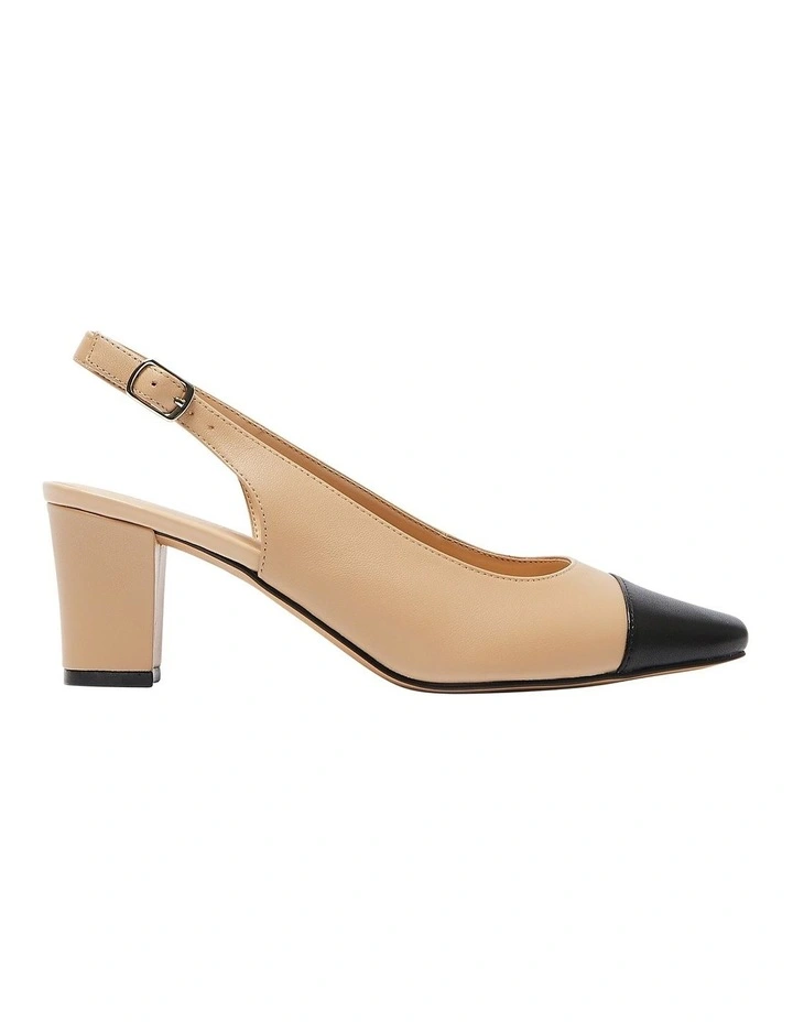 Nikita Heeled Shoes in Black Camel Leather