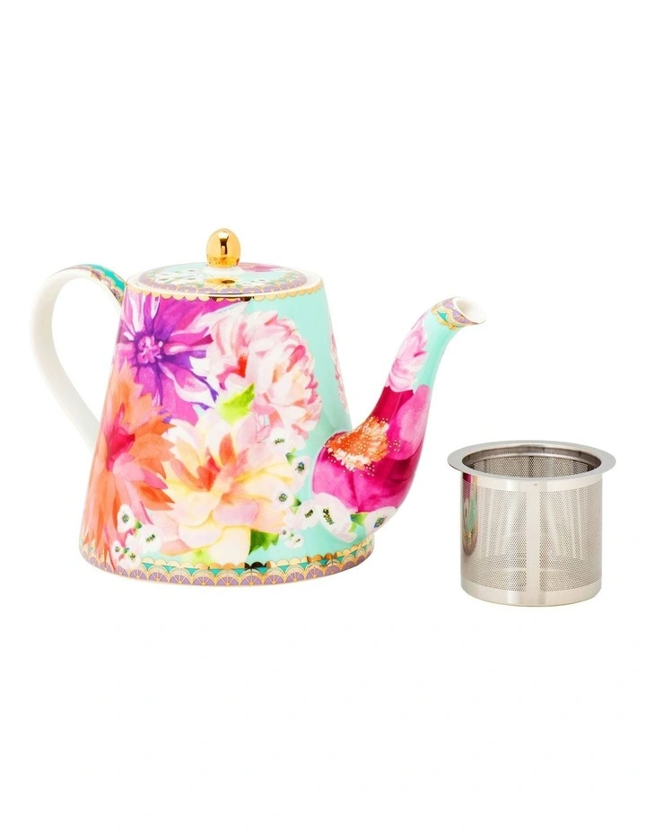 Dahlia Daze Teapot with Infuser 500ML in Multi