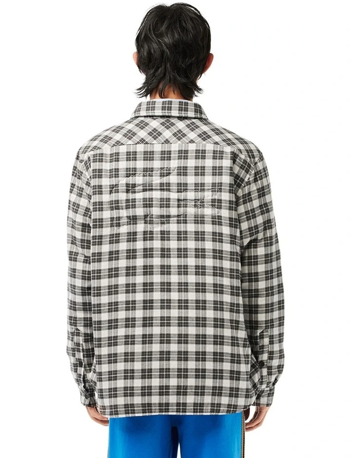 Winter Elevated Check Long Sleeve Overshirt in Multi