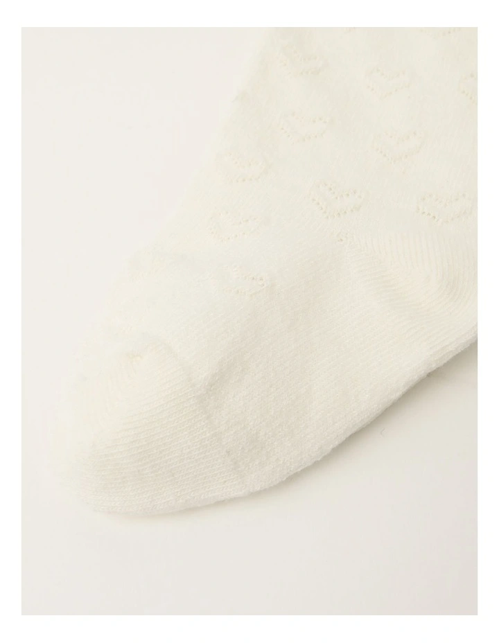 Heart Tights in White