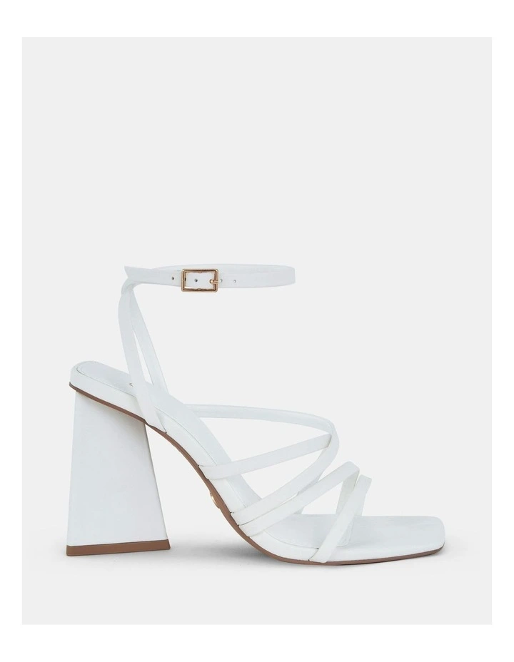 Lecia Open Toe Heels in White