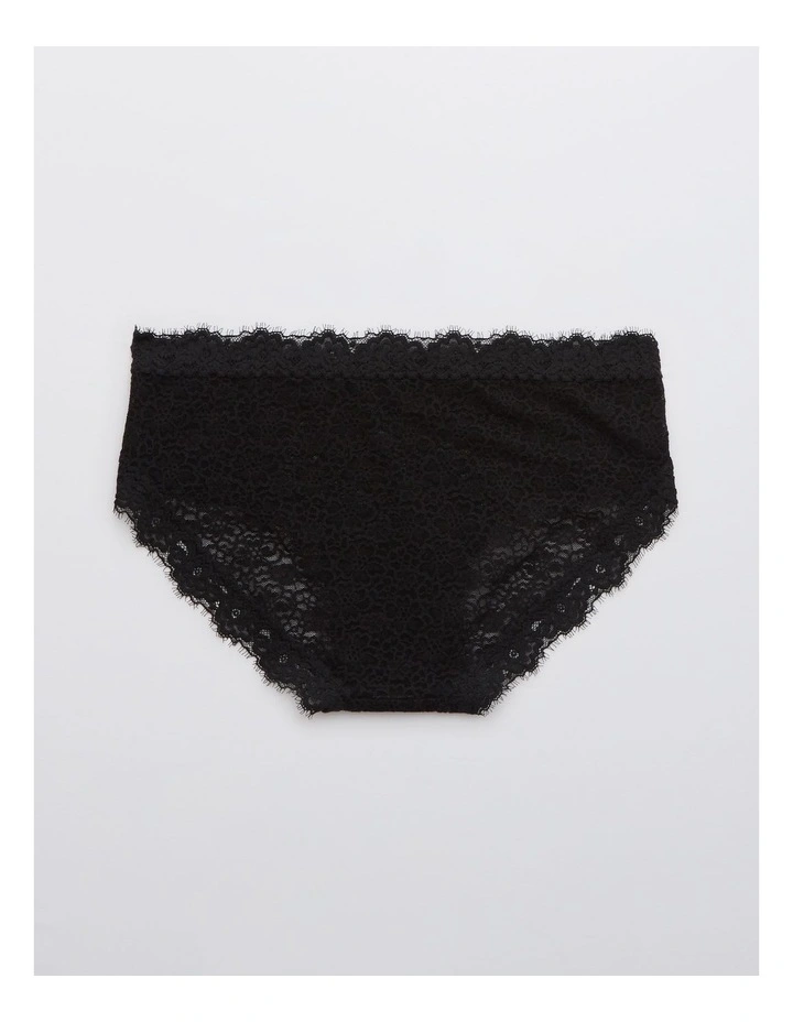 Eyelash Lace Boybrief Underwear in Black