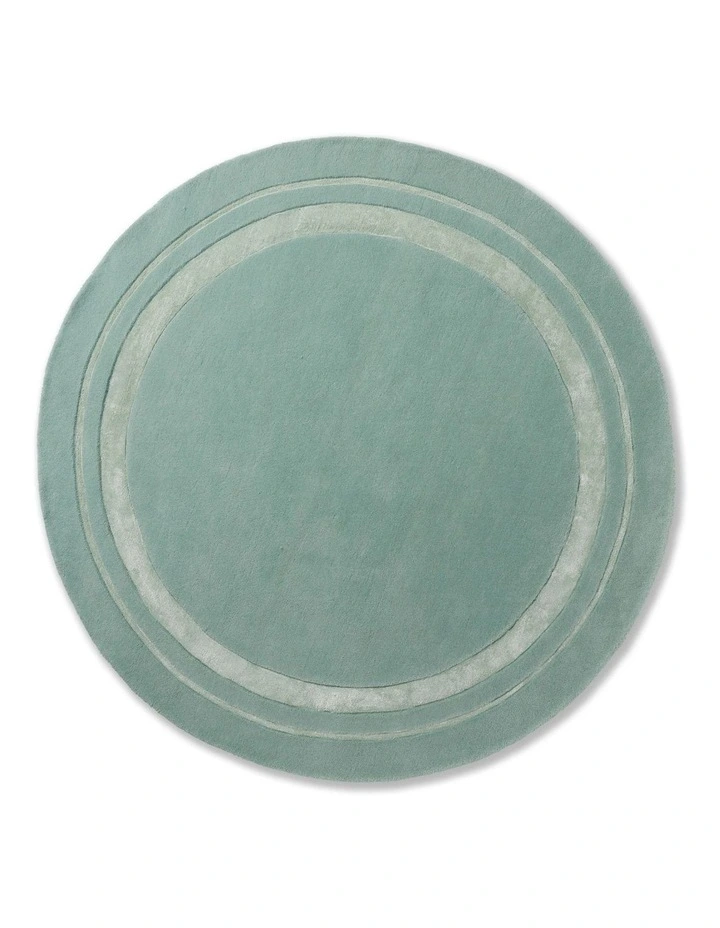 Redbrook Duck Egg Round Rug 081807 in Green
