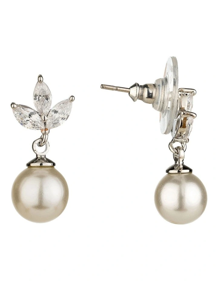 Bridal Earring in Rhodium