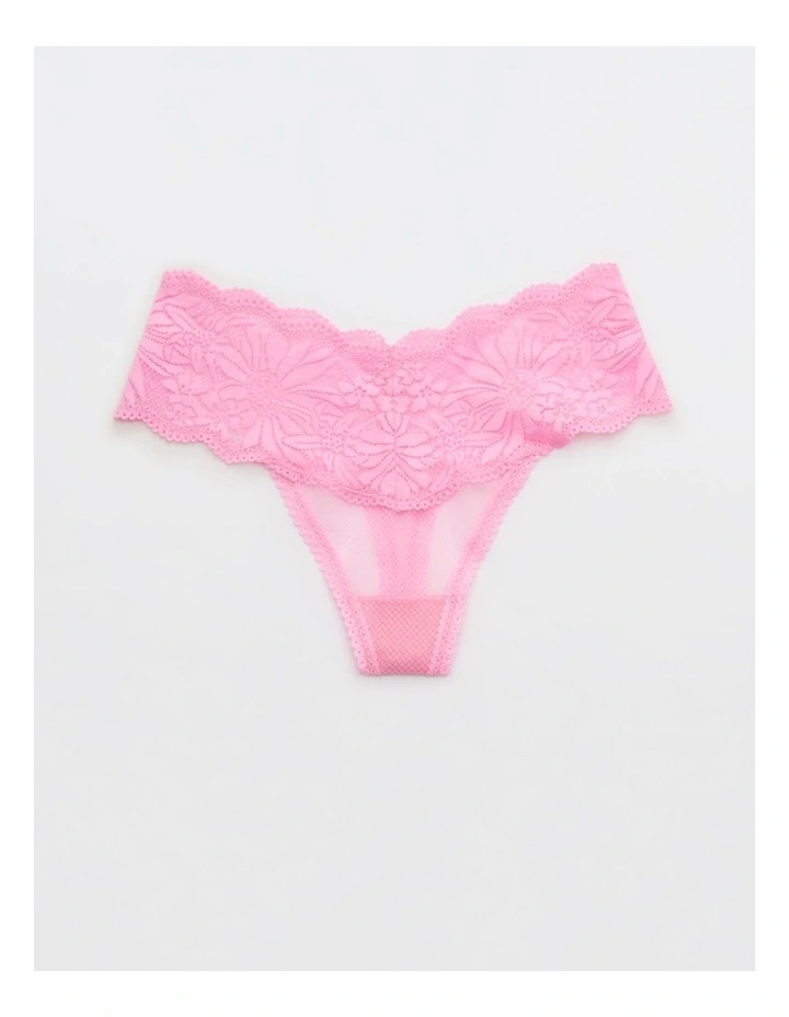 Hibiscus Lace Thong Underwear in Best Buds