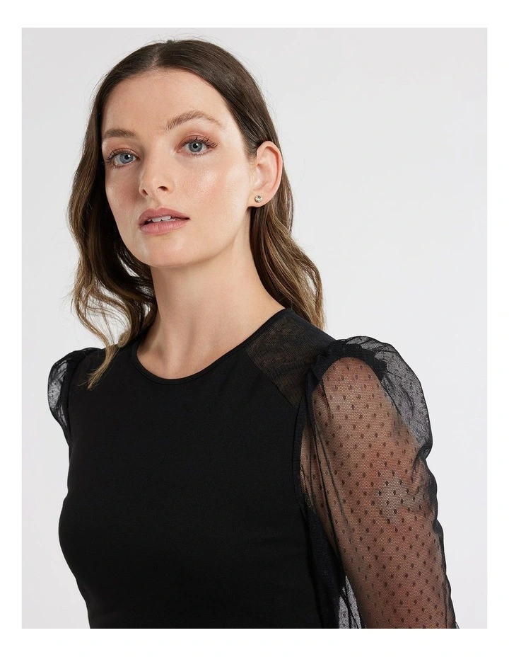 Alexandra Ponte Dress in Black