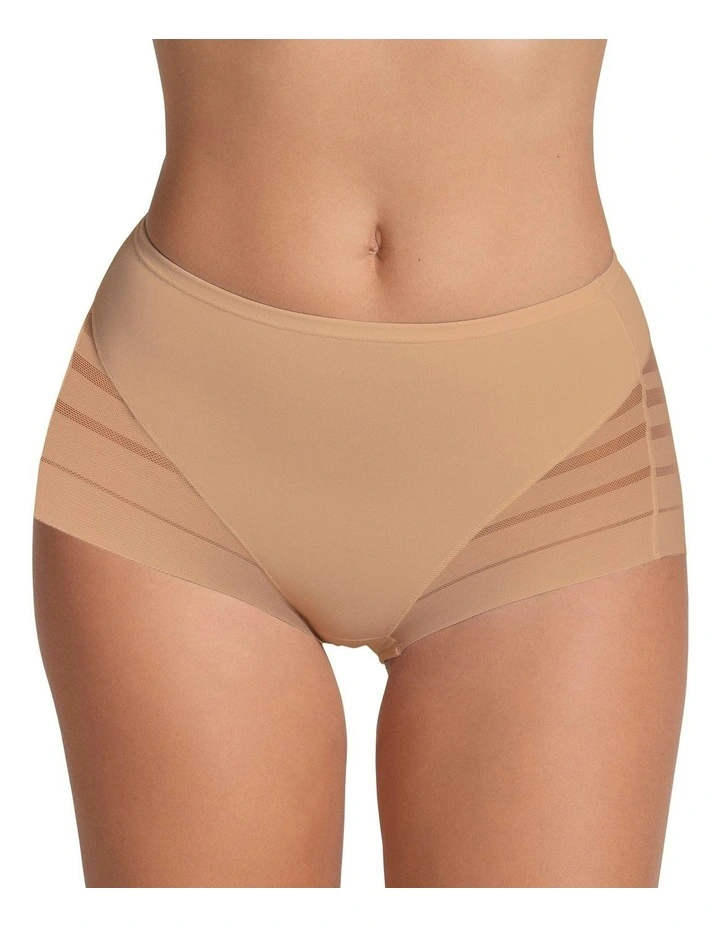 Lace Stripe Undetectable Seamless Shaping Brief in Nude