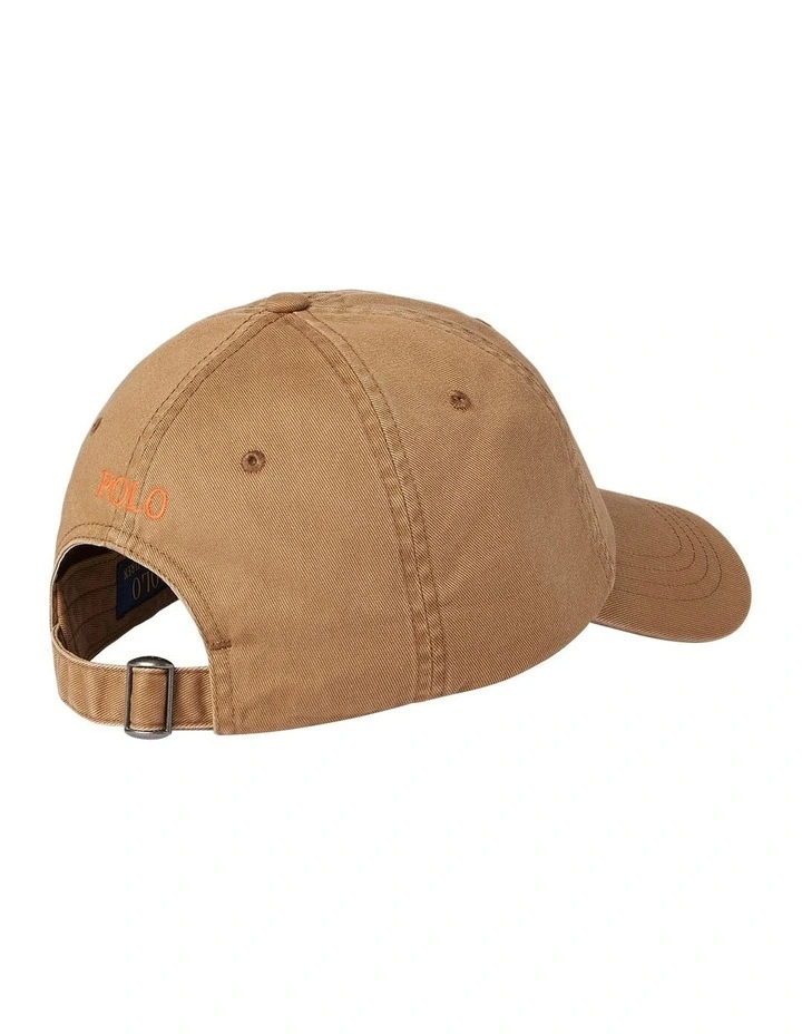 Cotton Chino Ball Cap in Beige