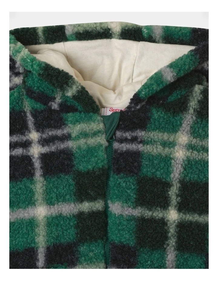 Sherpa Check Jacket in Green