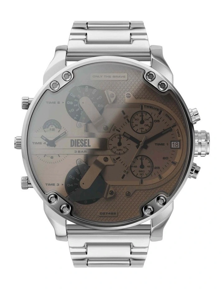 Mr Daddy 2 Chronograph Watch DZ7482 in Silver-Tone