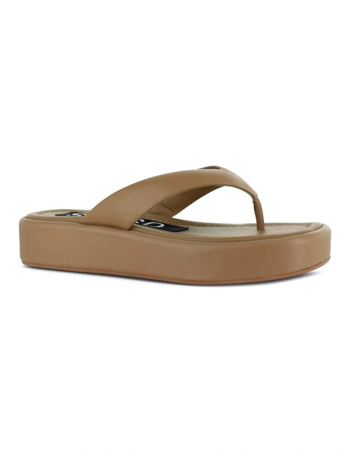 Xolani Flat Sandals in Camel