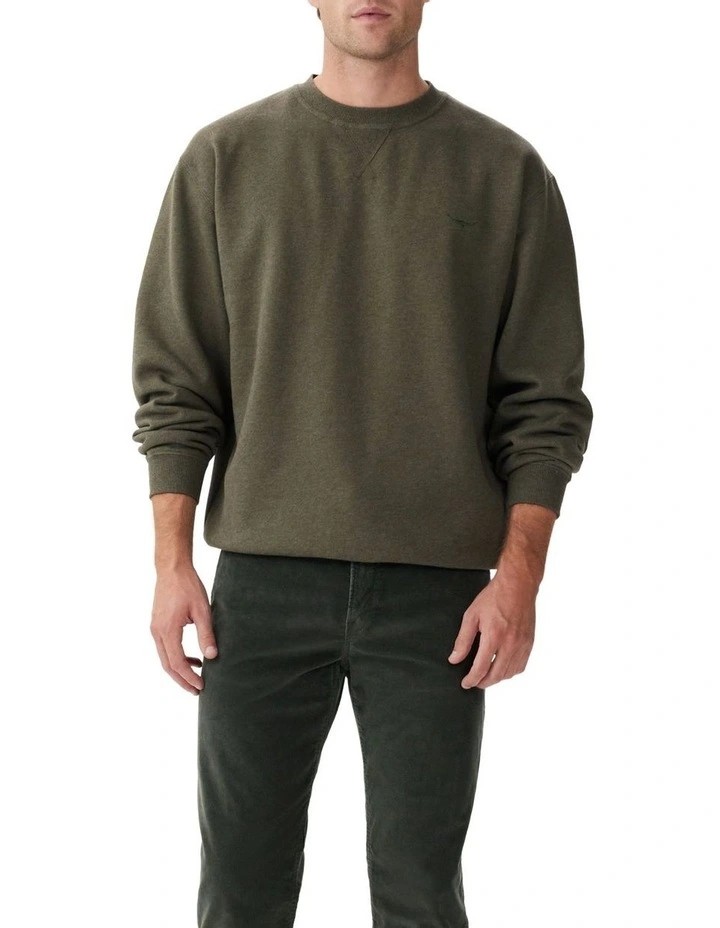 Mini Longhorn Sweatshirt in Olive