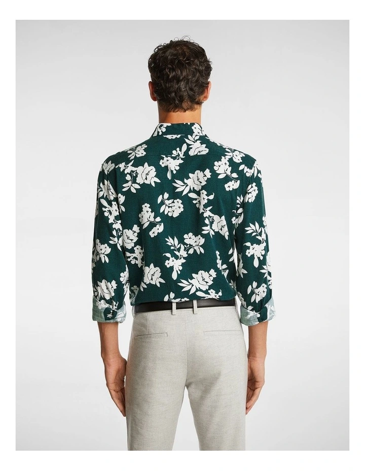 Christiano Viscose Shirt in Dark Teal