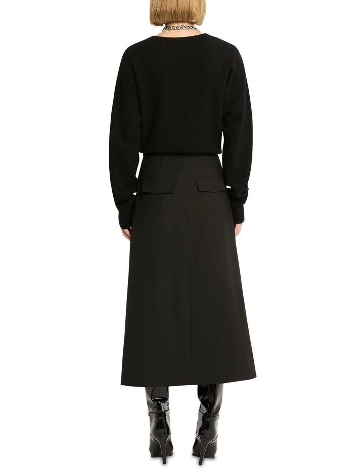 Hold My Hand Wrap Skirt in Black