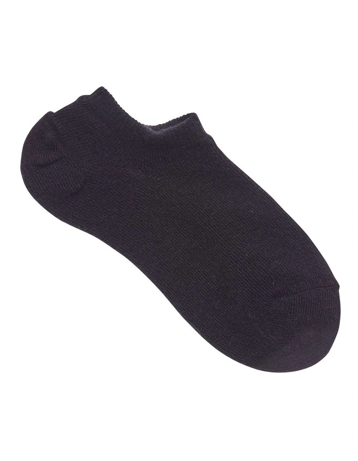 Winter Warm Plain Low Cut Socks 1 Pair in Black