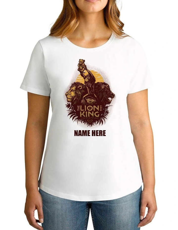 Women's The Lion King Personalised Cotton T Shirt
