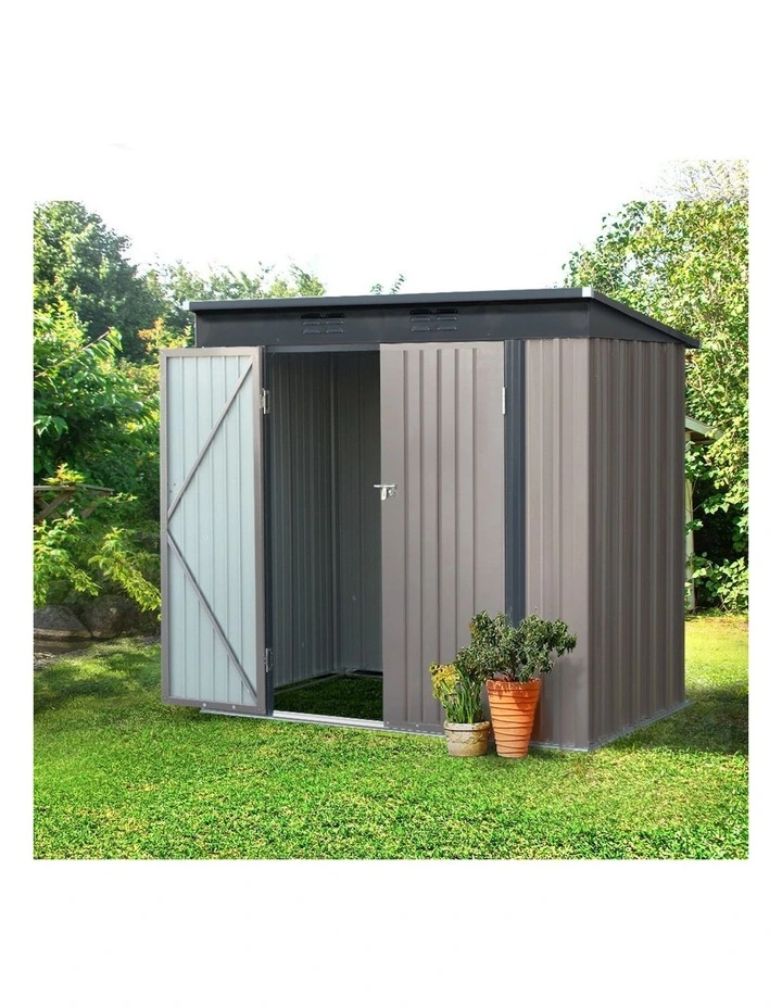 Outdoor Storage Garden Shed 1.95x1.31m in Black
