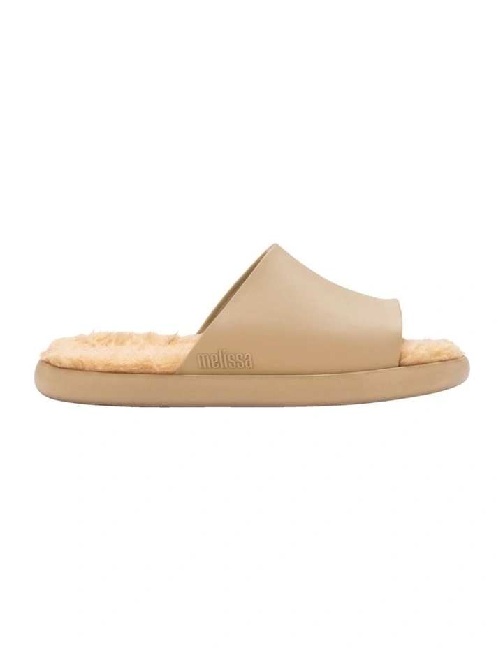 Melissa Fluffy Slide in Beige