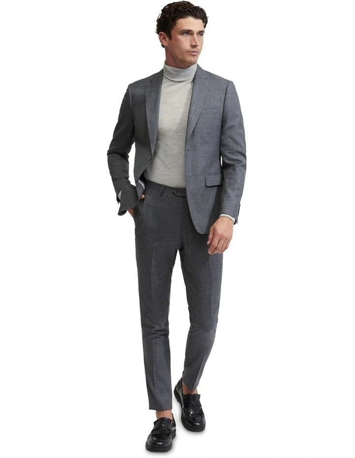 Byron Wool Suit Jacket in Grey