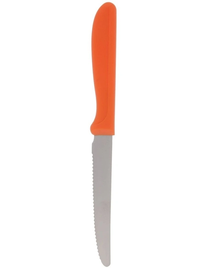 Serrated Utility Knife 11cm in Orange