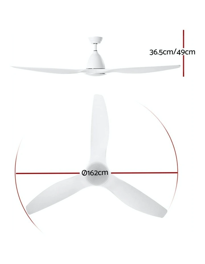 64 Inch Ceiling Fan With DC Motor And Remote